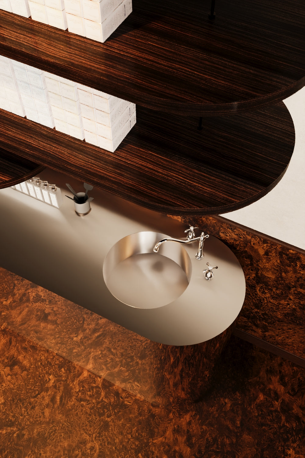 Copper basin, colour bar